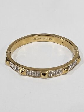 Michael Kors Gold Pavé Hinged Bangle